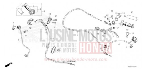 HANDLE LEVER/SWITCH/CABLE CRF250RS de 2025